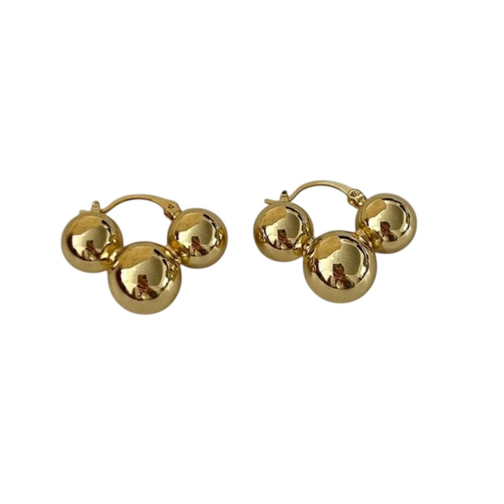 Triple  Ball Stud Earrings
